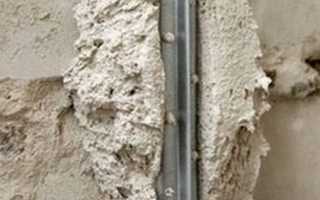 Штукатурка стен по маякам песком с цементом