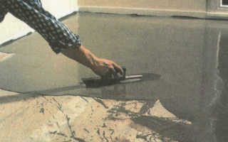 Цементная смесь для выравнивания бетонного пола